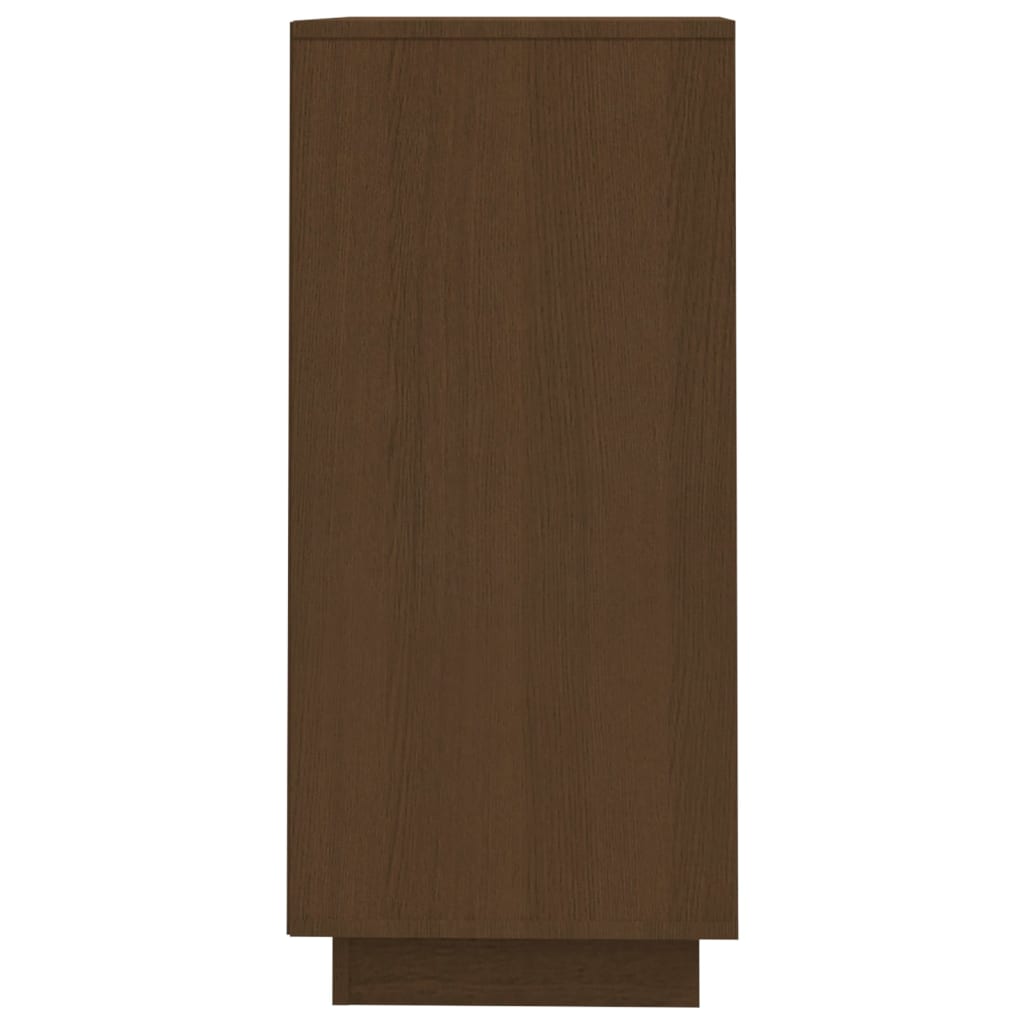 vidaXL Aparador de madera maciza de pino marrón miel 60x34x75 cm