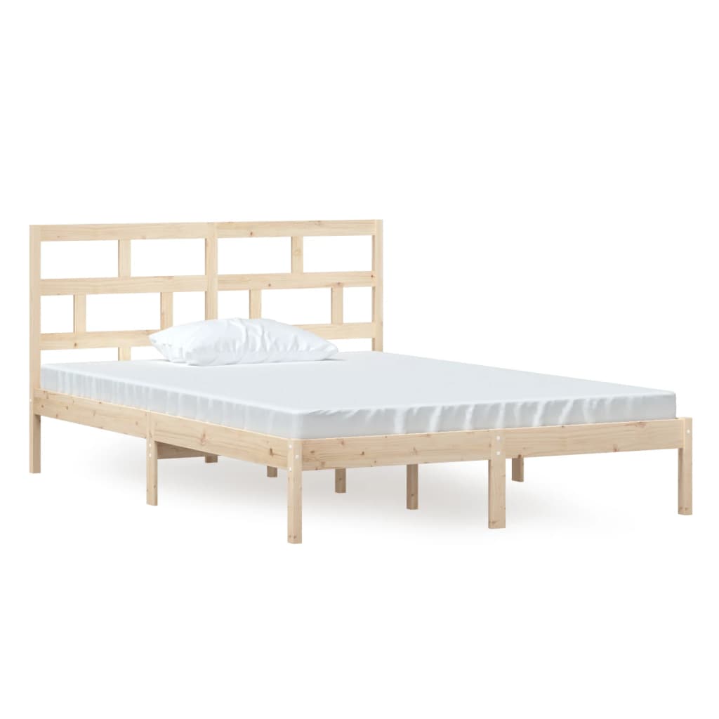 vidaXL Estructura de cama de madera maciza de pino 140x200 cm