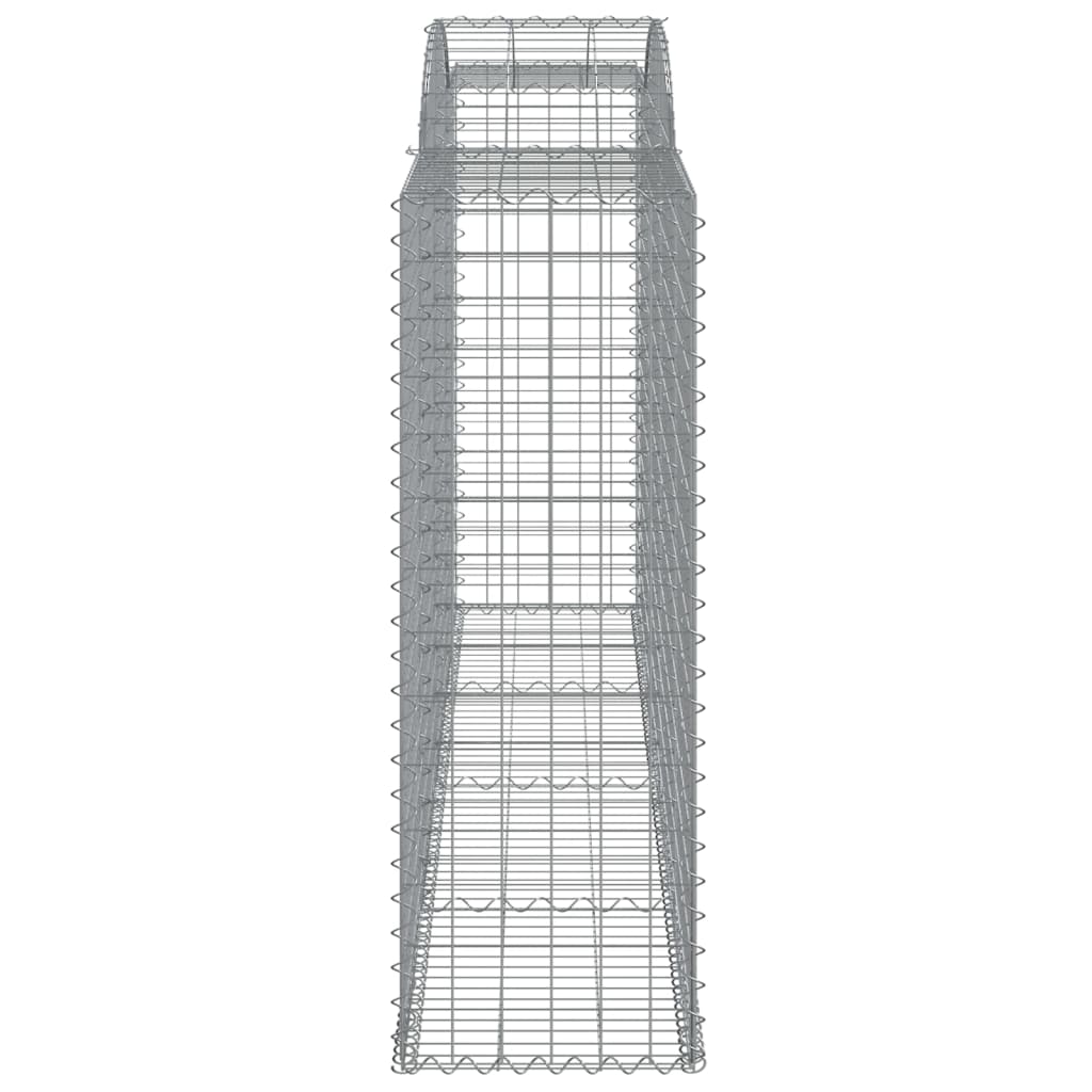 vidaXL Cestas de gaviones 3 uds forma de arco hierro 300x50x140/160 cm