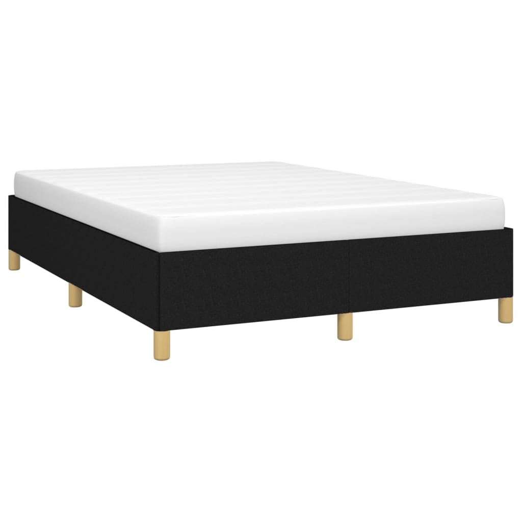 vidaXL Cama sin colchón tela negro 140x190 cm