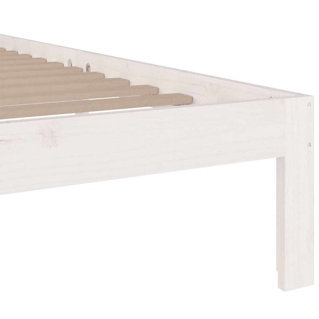 vidaXL Estructura de cama madera maciza blanco 200x200 cm