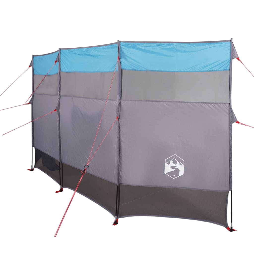 vidaXL Cortaviento de camping impermeable azul 366x152x152 cm