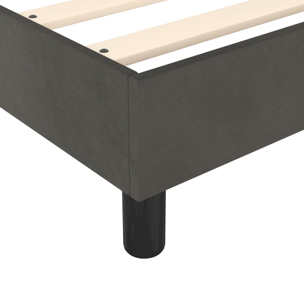 vidaXL Estructura de cama de terciopelo gris oscuro 80x200 cm