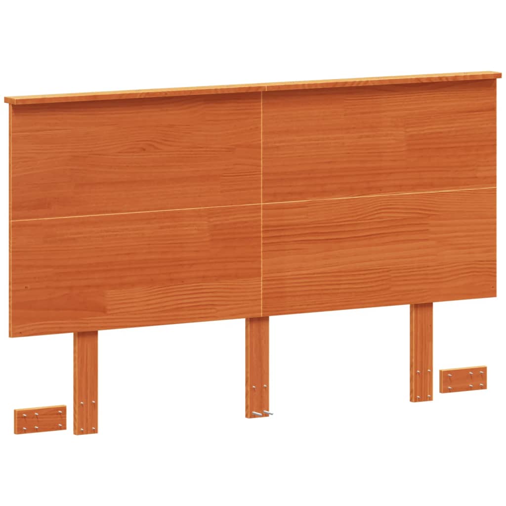 vidaXL Cabecero de cama madera maciza de pino marrón cera 135 cm