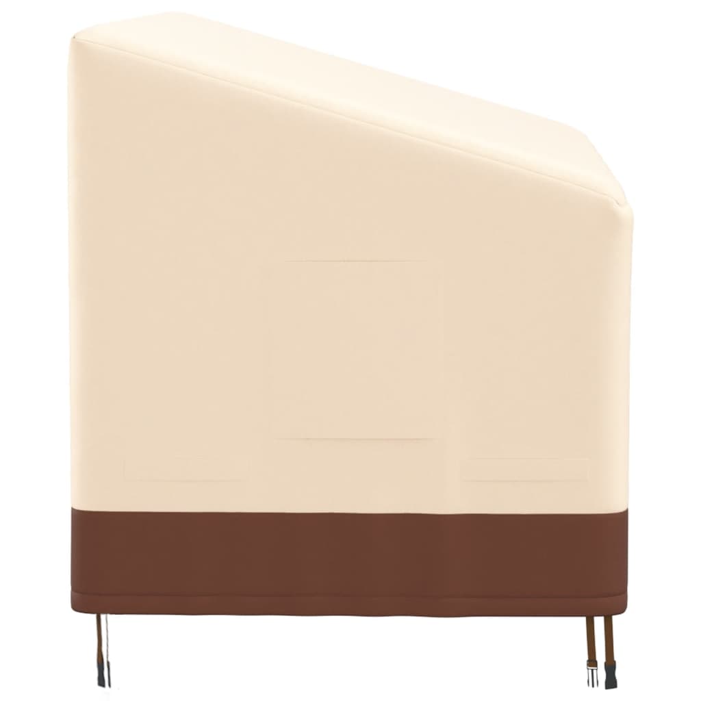 vidaXL Cubierta de banco de 3 plazas Oxford 600D beige 159x84x56/81 cm