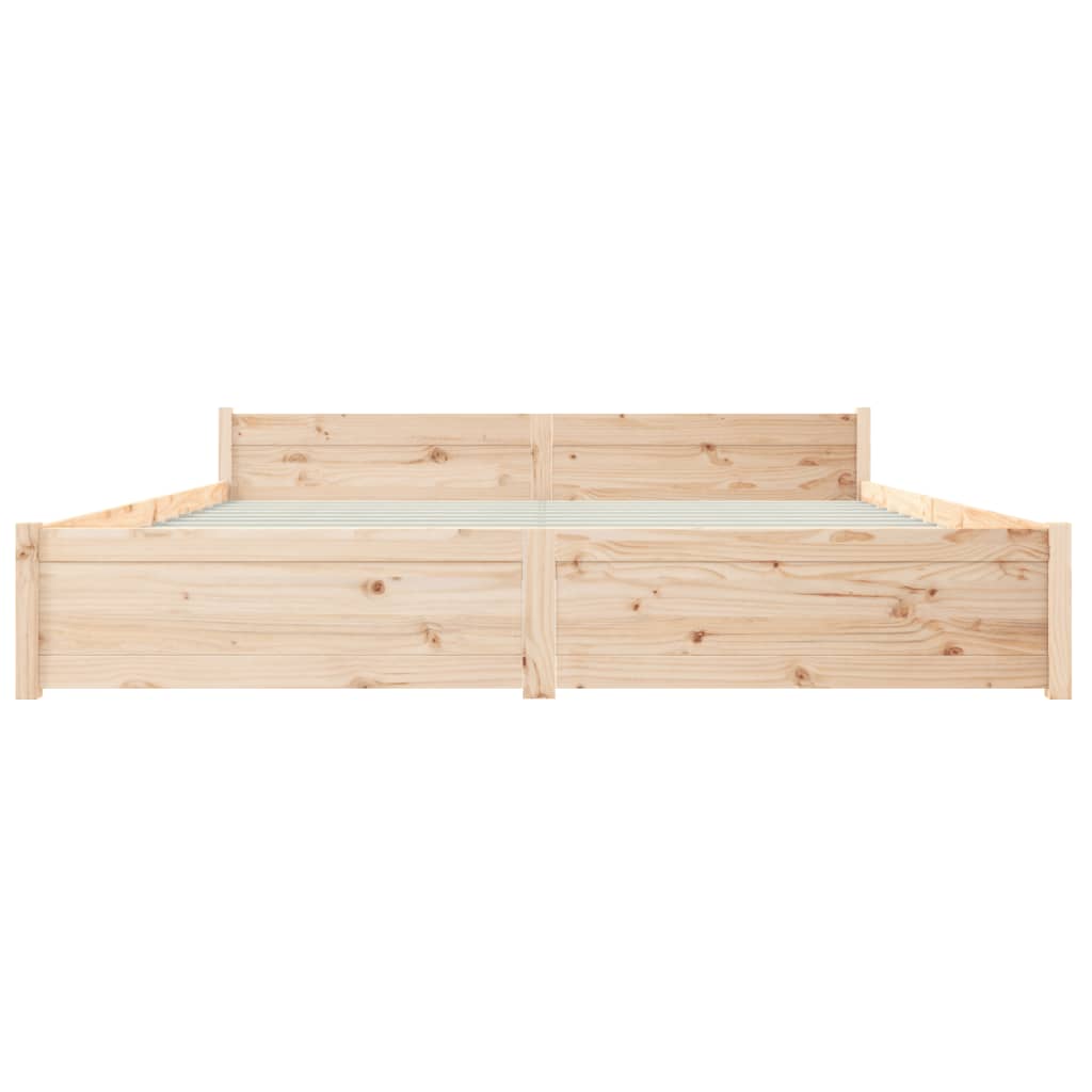 vidaXL Estructura de cama madera maciza 180x200 cm