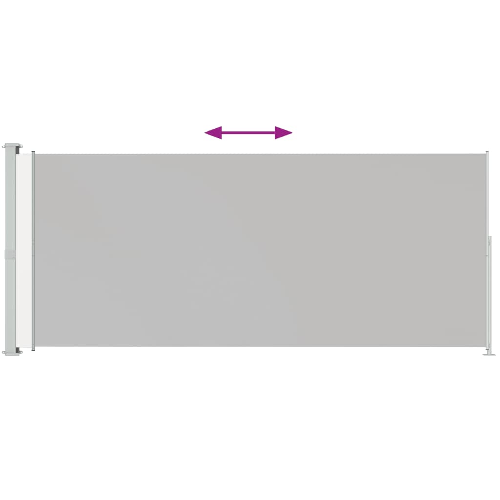 vidaXL Toldo lateral retráctil para patio crema 220x500 cm