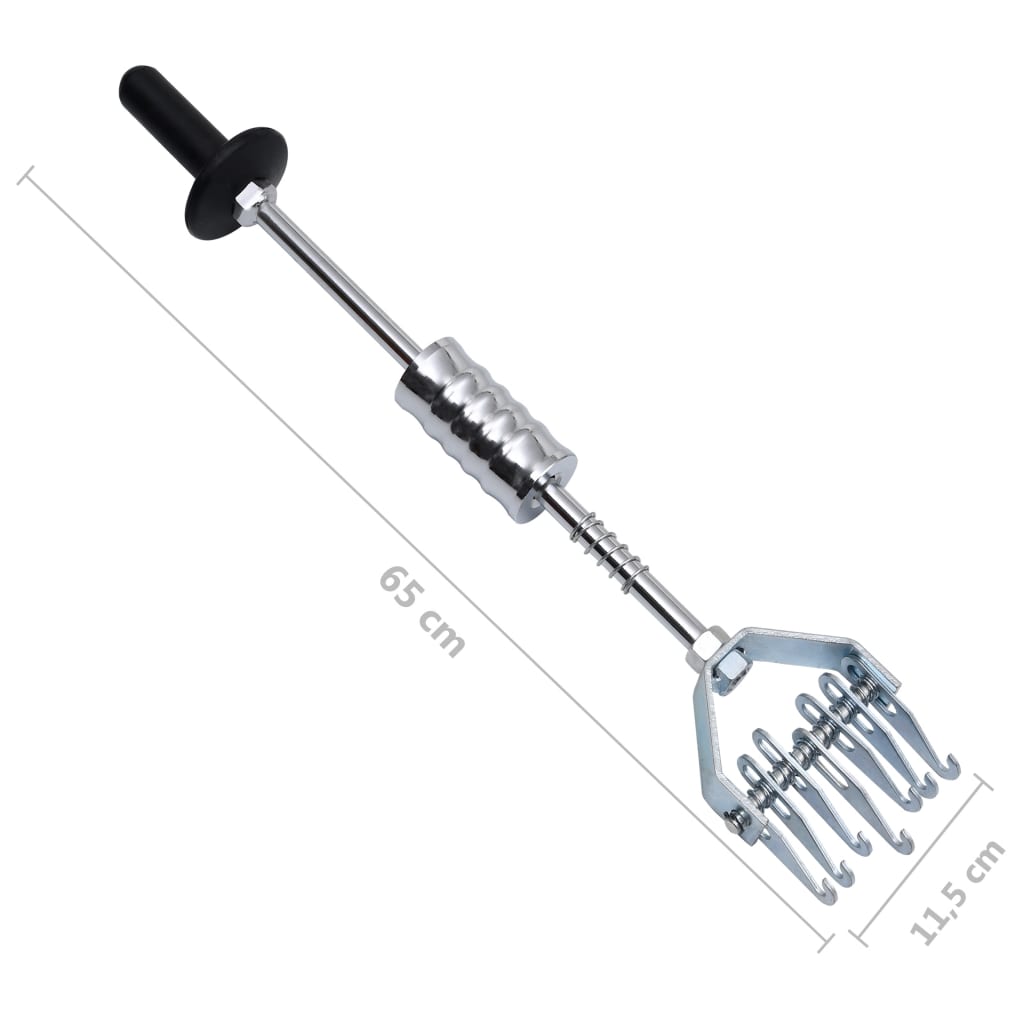 vidaXL Martillo de inercia de garra múltiple acero al carbono 65 cm