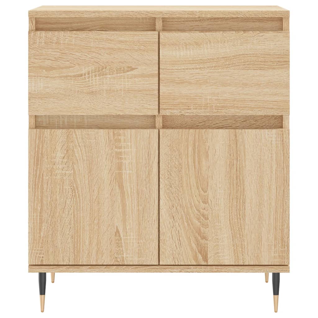 vidaXL Aparador de madera contrachapada roble Sonoma 60x35x70 cm