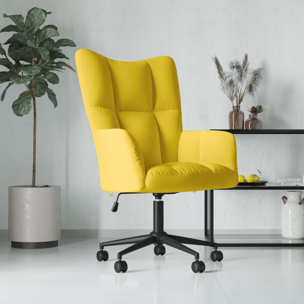 vidaXL Sillón de relax de terciopelo amarillo mostaza