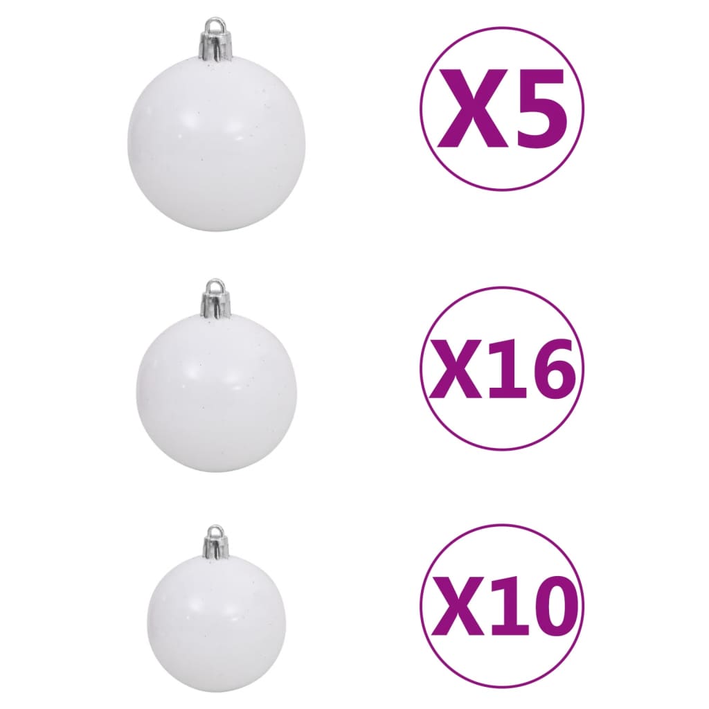 vidaXL Árbol de Navidad artificial con luces y bolas 910 ramas 210 cm