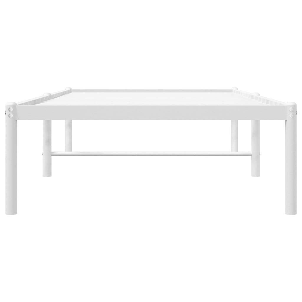 vidaXL Estructura de cama sin colchón metal blanco 75x190 cm