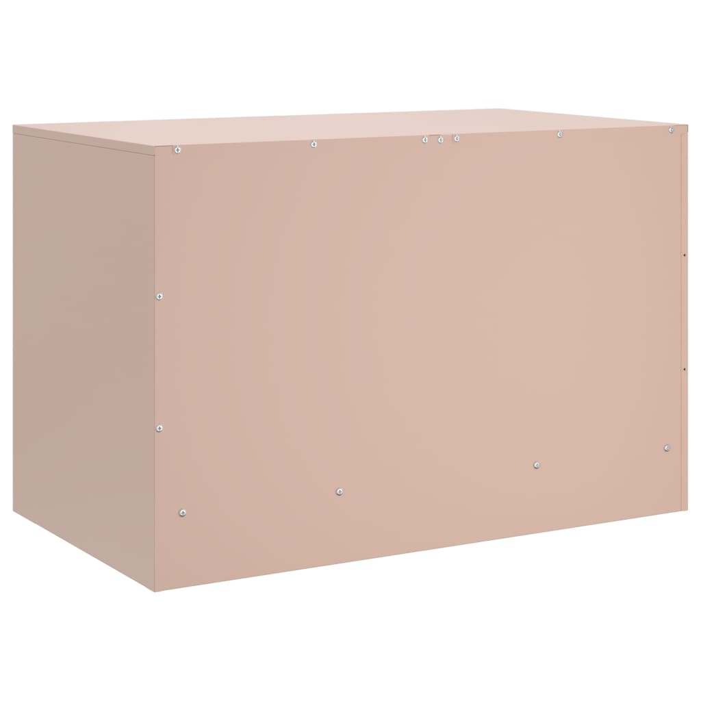 vidaXL Mueble para TV de acero rosa 67x39x44 cm