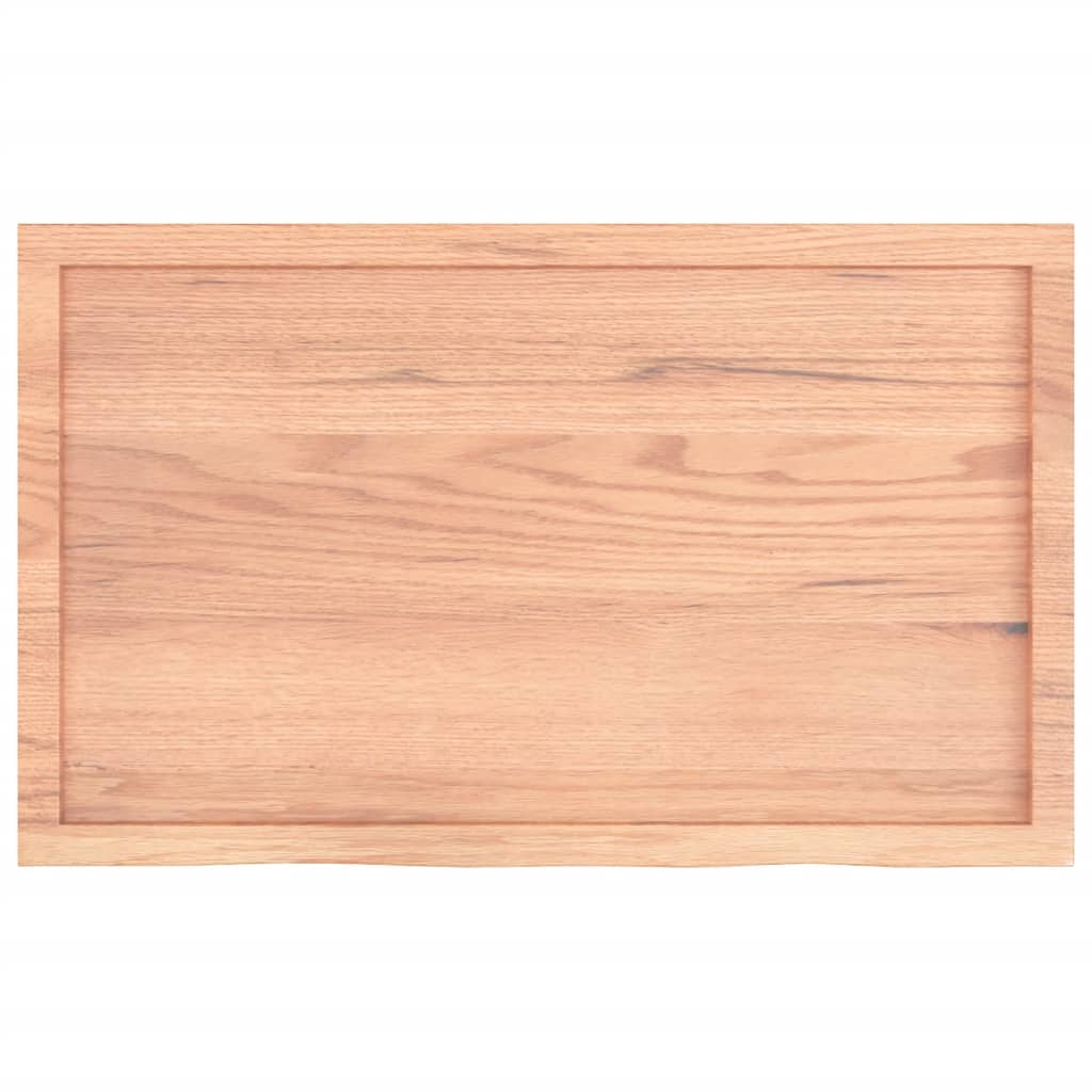 vidaXL Estante pared madera roble tratada marrón claro 100x60x(2-4) cm