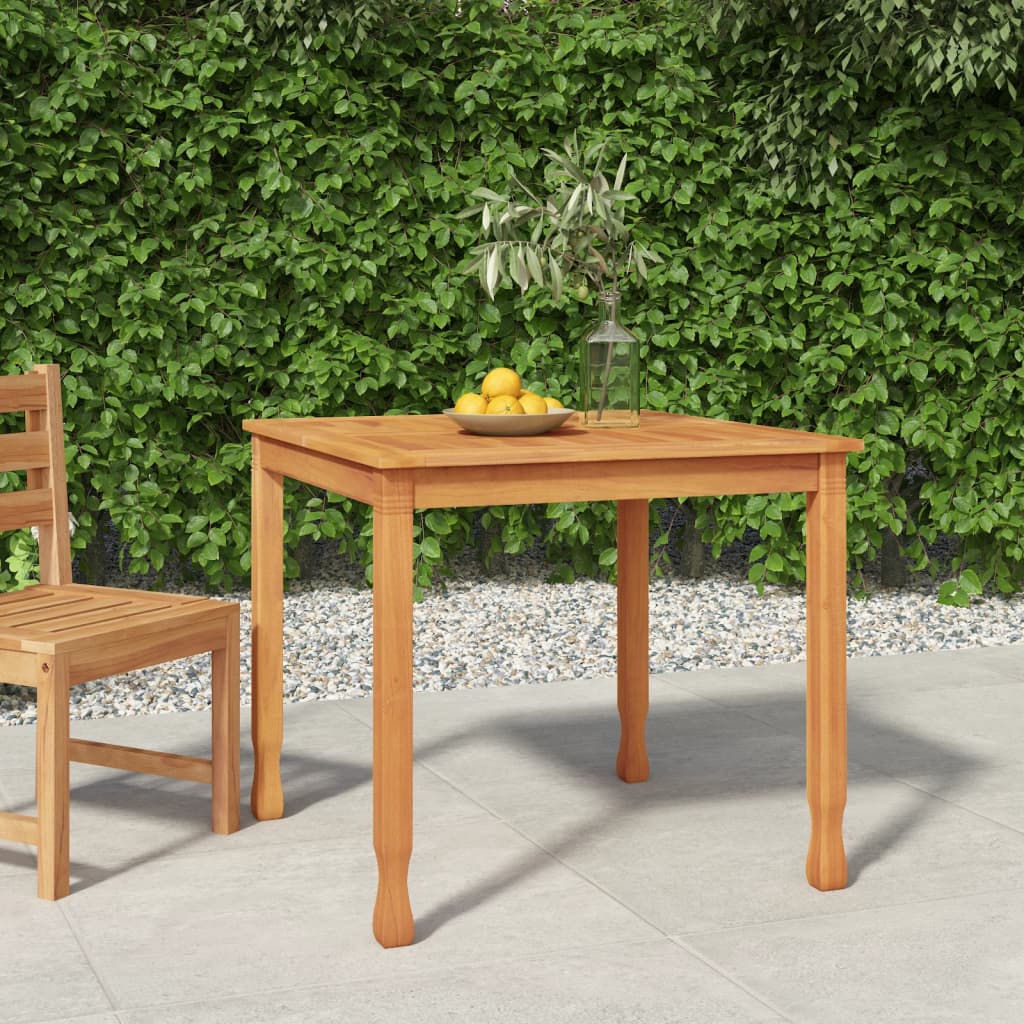 vidaXL Mesa de comedor de jardín madera maciza de teca 85x85x75 cm