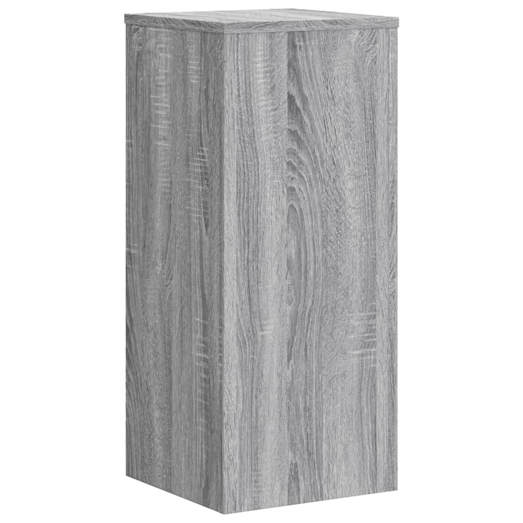 vidaXL Soportes de plantas 2 uds madera gris Sonoma 30x30x70 cm