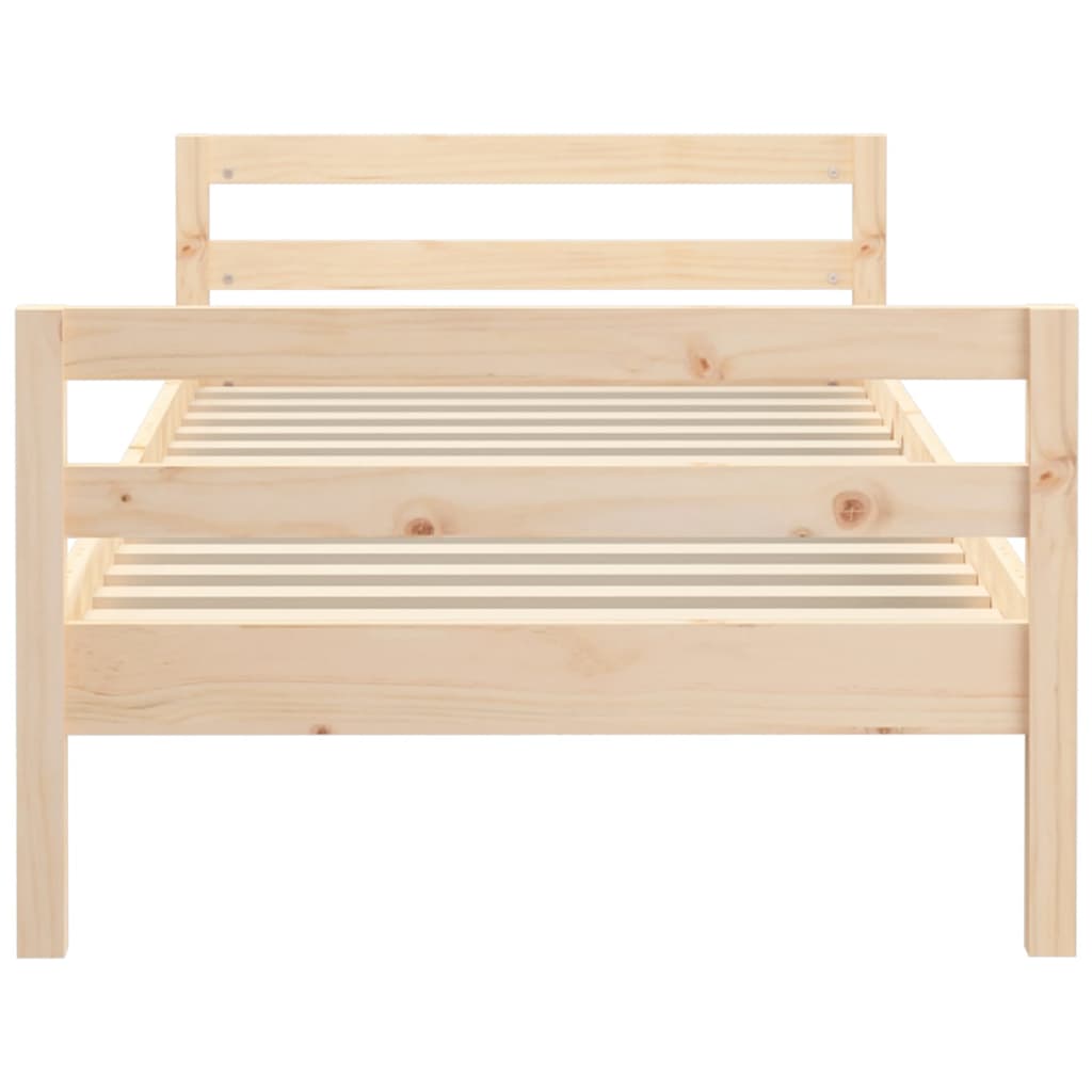 vidaXL Estructura de cama sin colchón madera maciza pino 75x190 cm