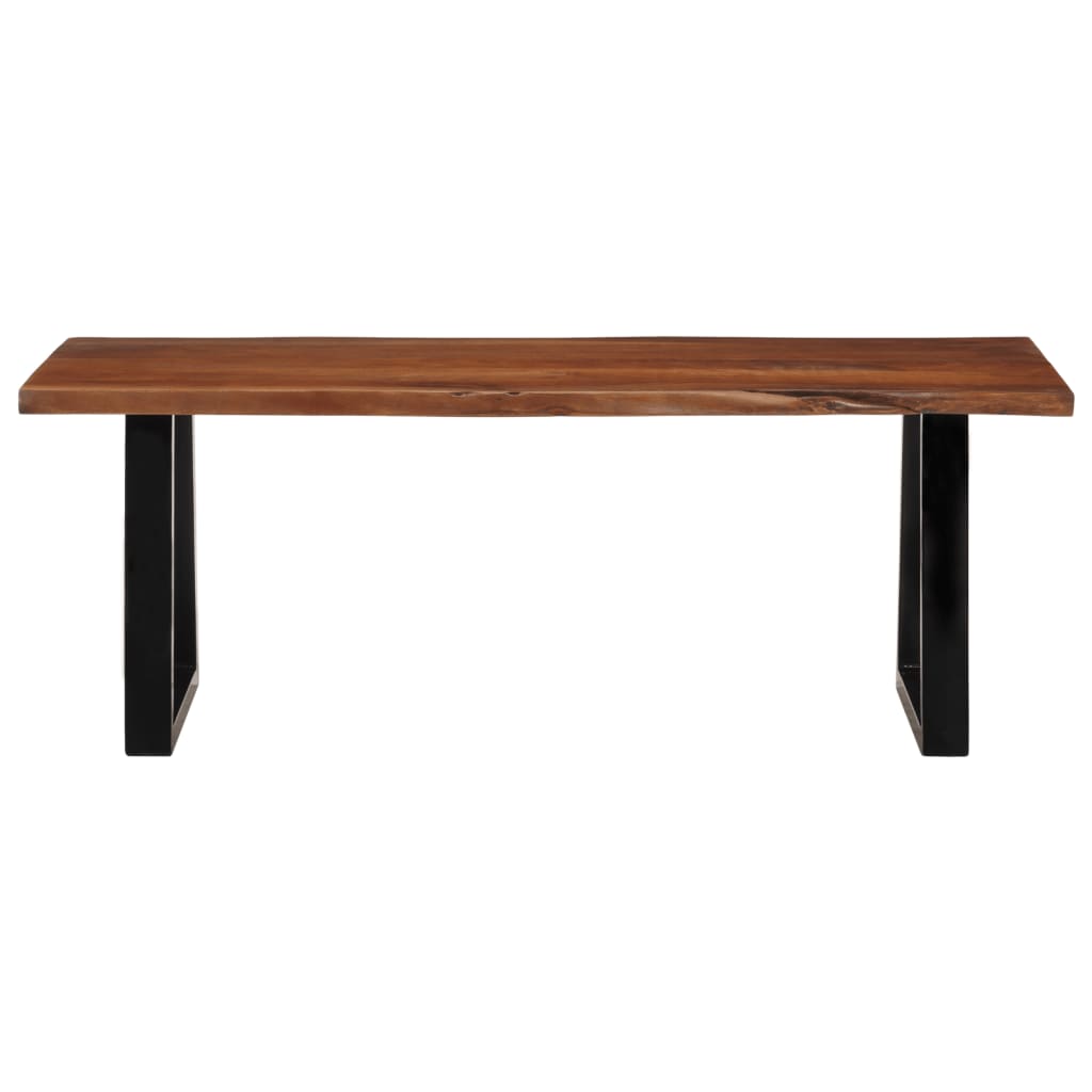 vidaXL Mesa de centro madera maciza de acacia marrón miel 110x55x40 cm