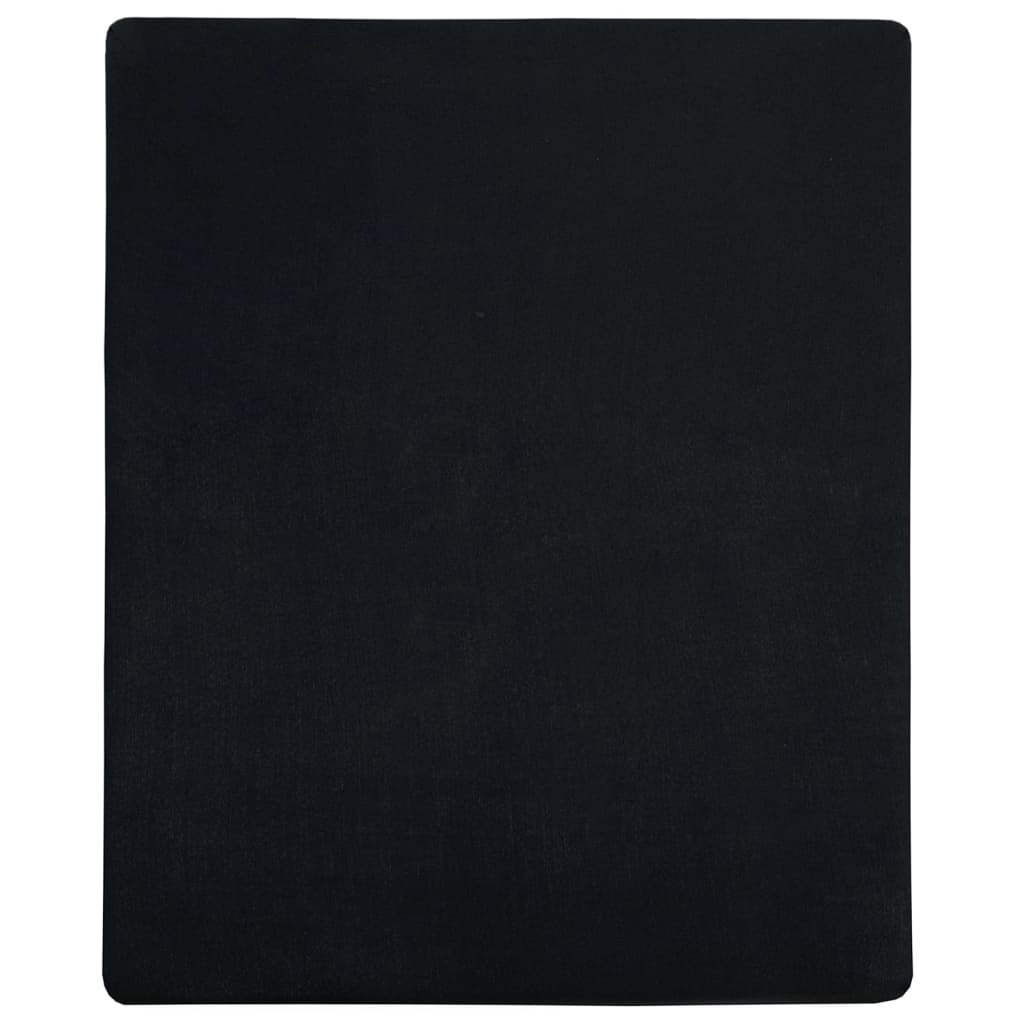 vidaXL Sábanas bajeras jersey 2 uds algodón negro 160x200 cm