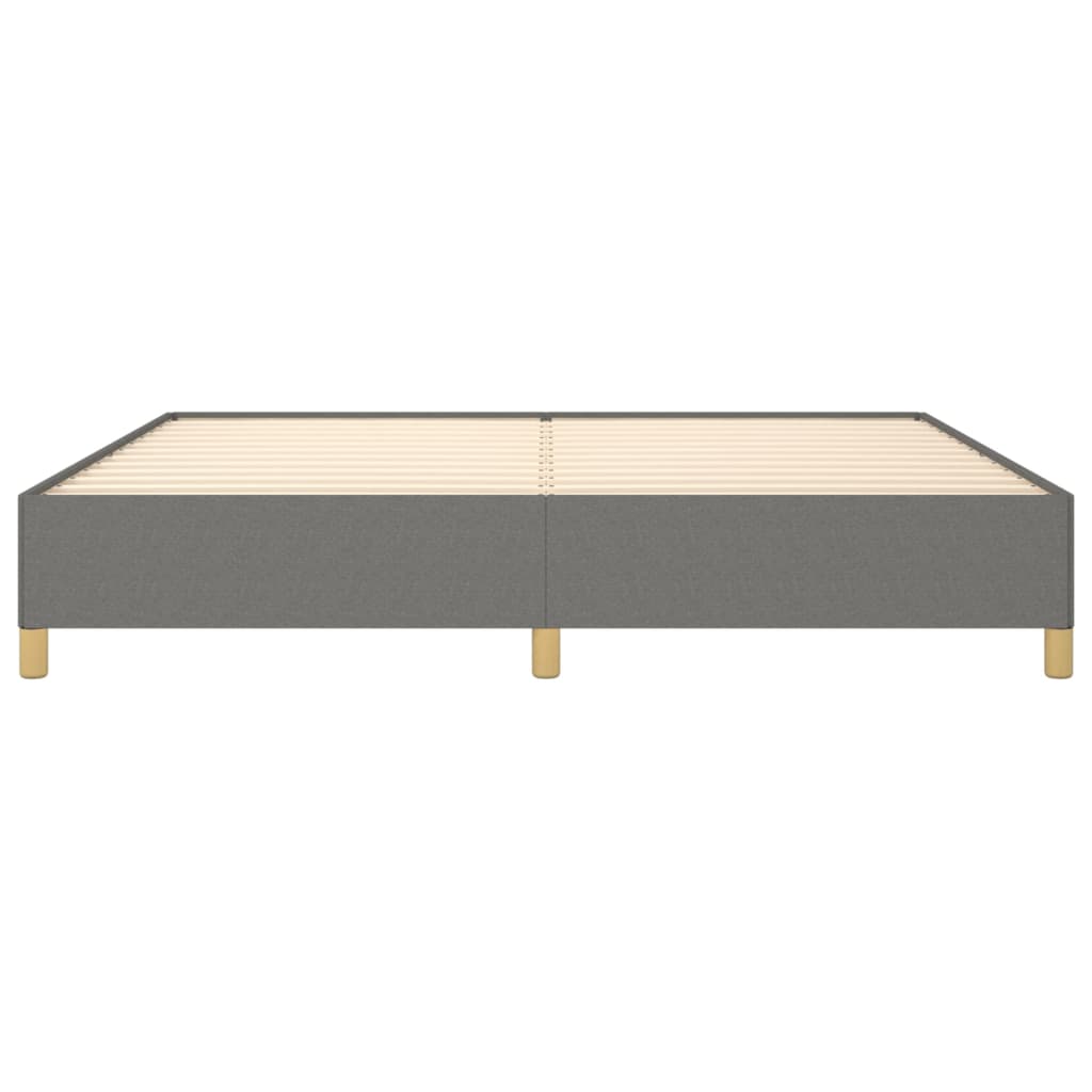 vidaXL Cama sin colchón tela gris oscuro 200x200 cm