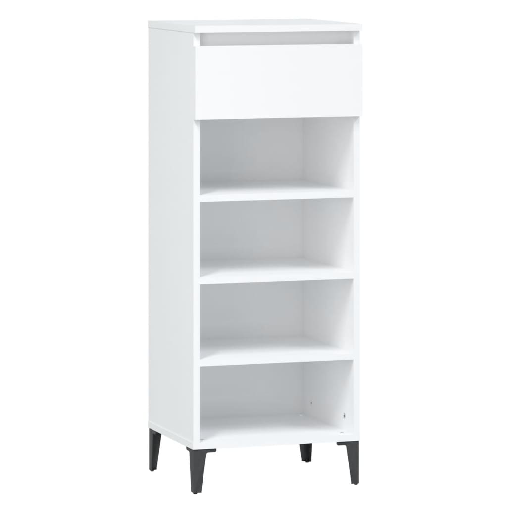 vidaXL Mueble zapatero madera contrachapada blanco 40x36x105 cm