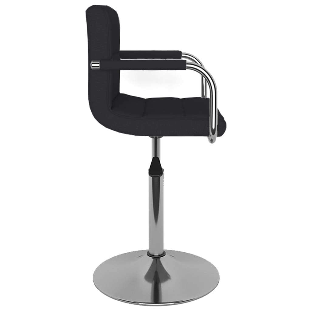 vidaXL Silla de comedor de tela negra