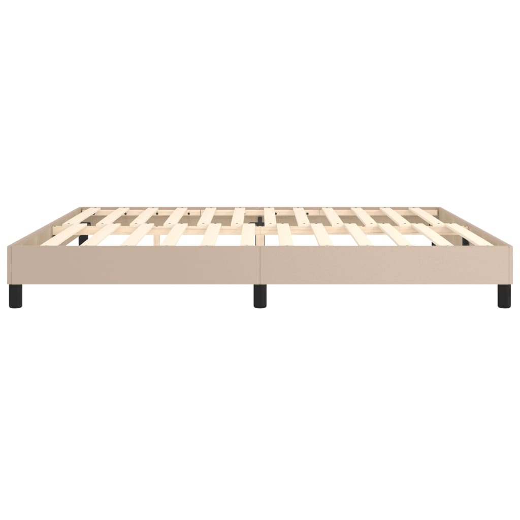 vidaXL Estructura de cama de cuero sintético capuchino 200x200 cm