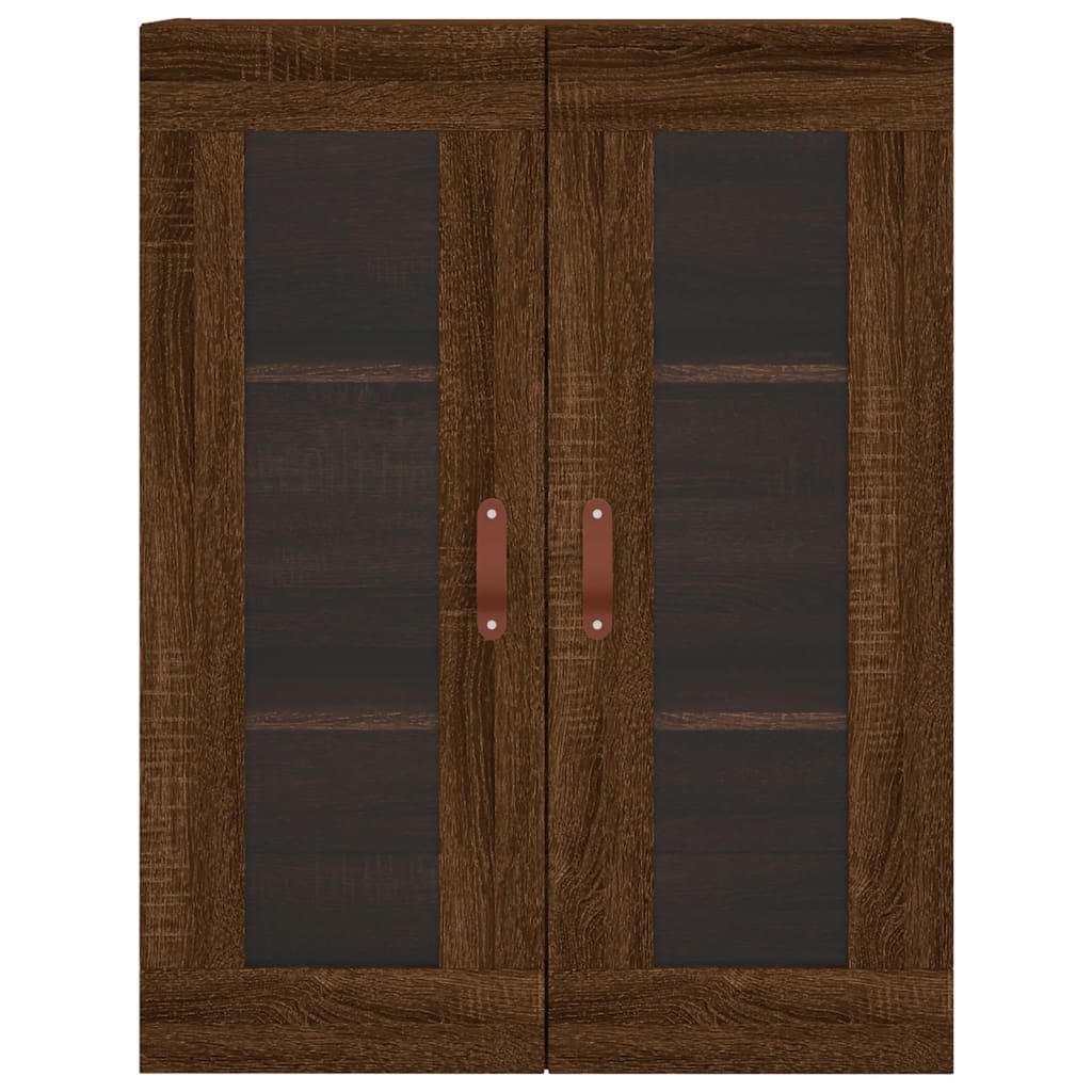 vidaXL Aparador alto madera contrachapada marrón roble 69,5x34x180 cm