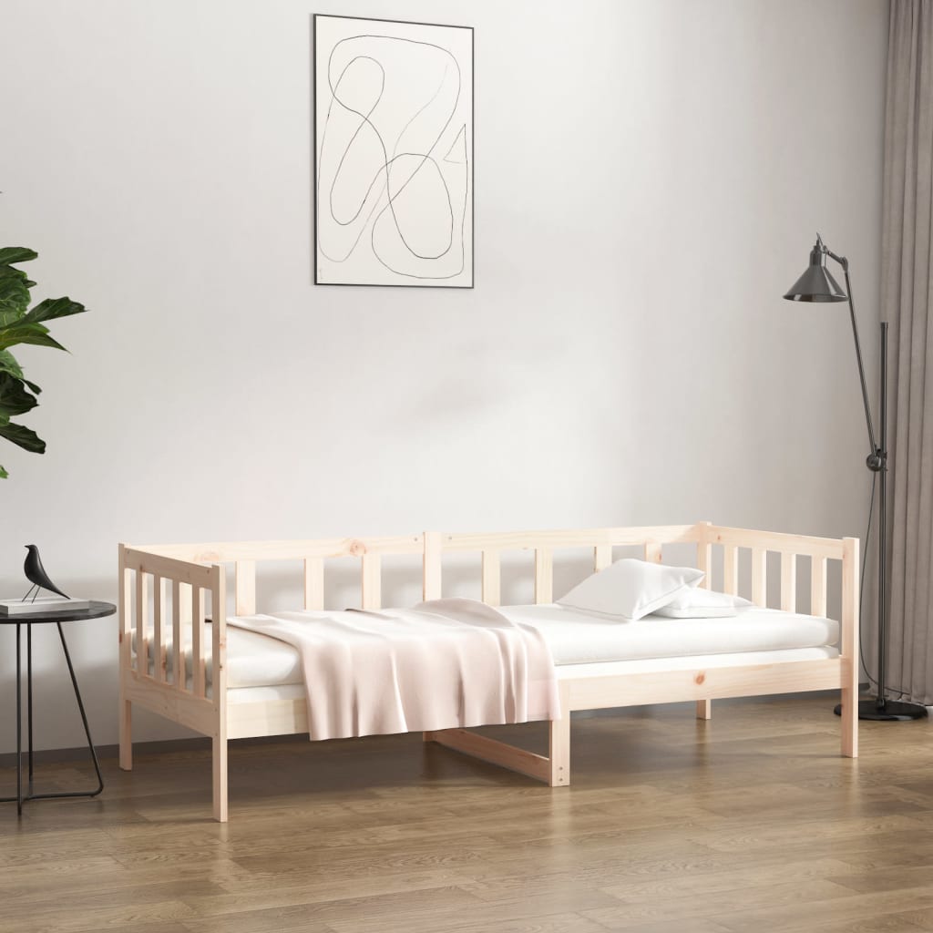 vidaXL Sofá cama sin colchón madera maciza de pino 90x190 cm