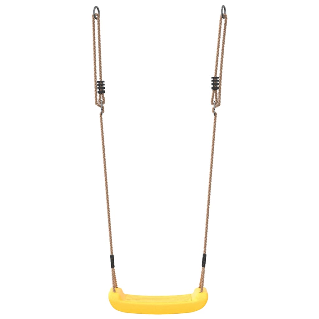 vidaXL Columpio para niños individual con cuerda ajustable amarillo