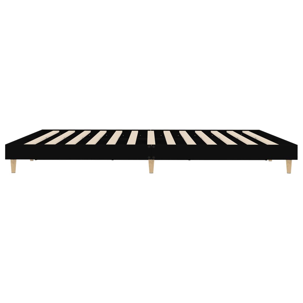 vidaXL Estructura de cama madera de ingeniería negra 160x200 cm