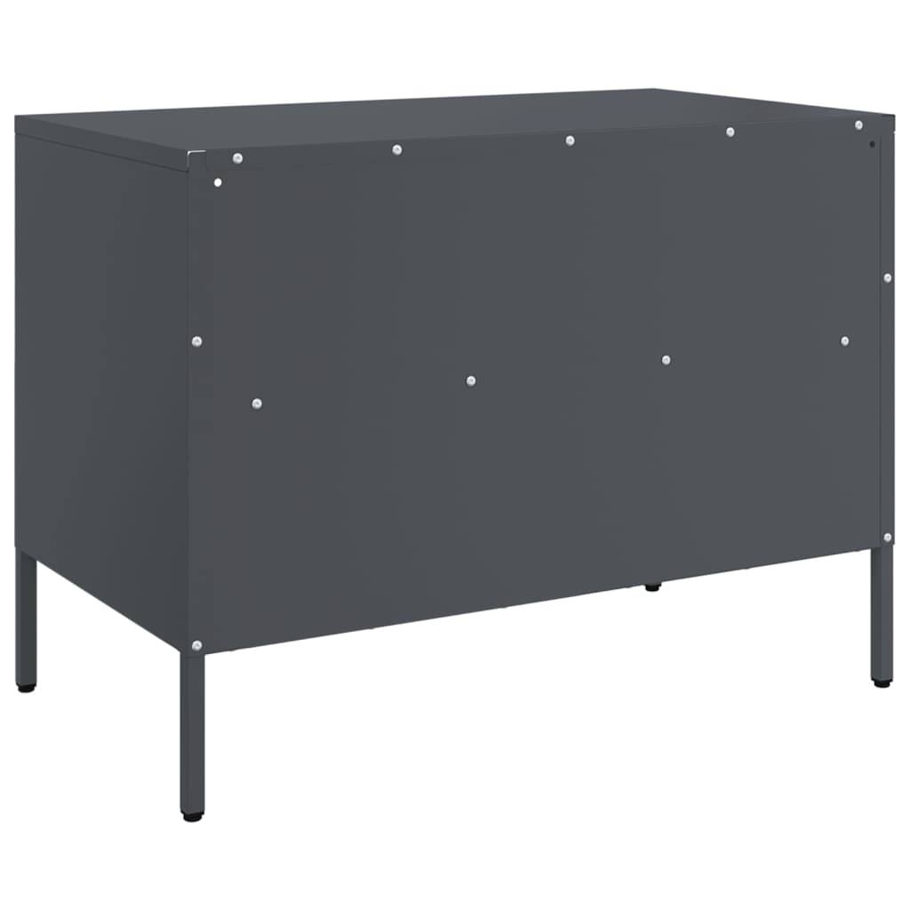 vidaXL Mueble para TV acero gris antracita 68x39x50,5 cm