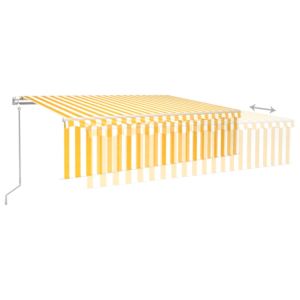 vidaXL Toldo automático persiana LED sensor de viento 6x3 m