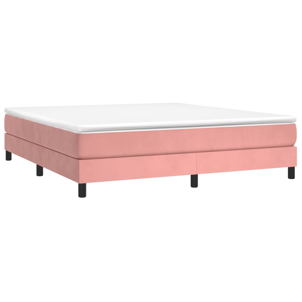 vidaXL Estructura de cama de terciopelo rosa 180x200 cm