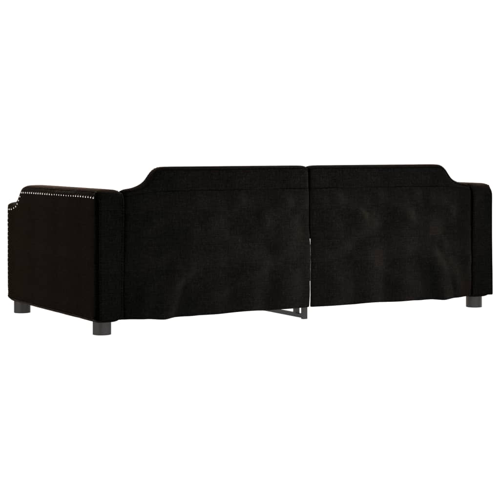 vidaXL Sofá cama sin colchón tela negro 80x200 cm