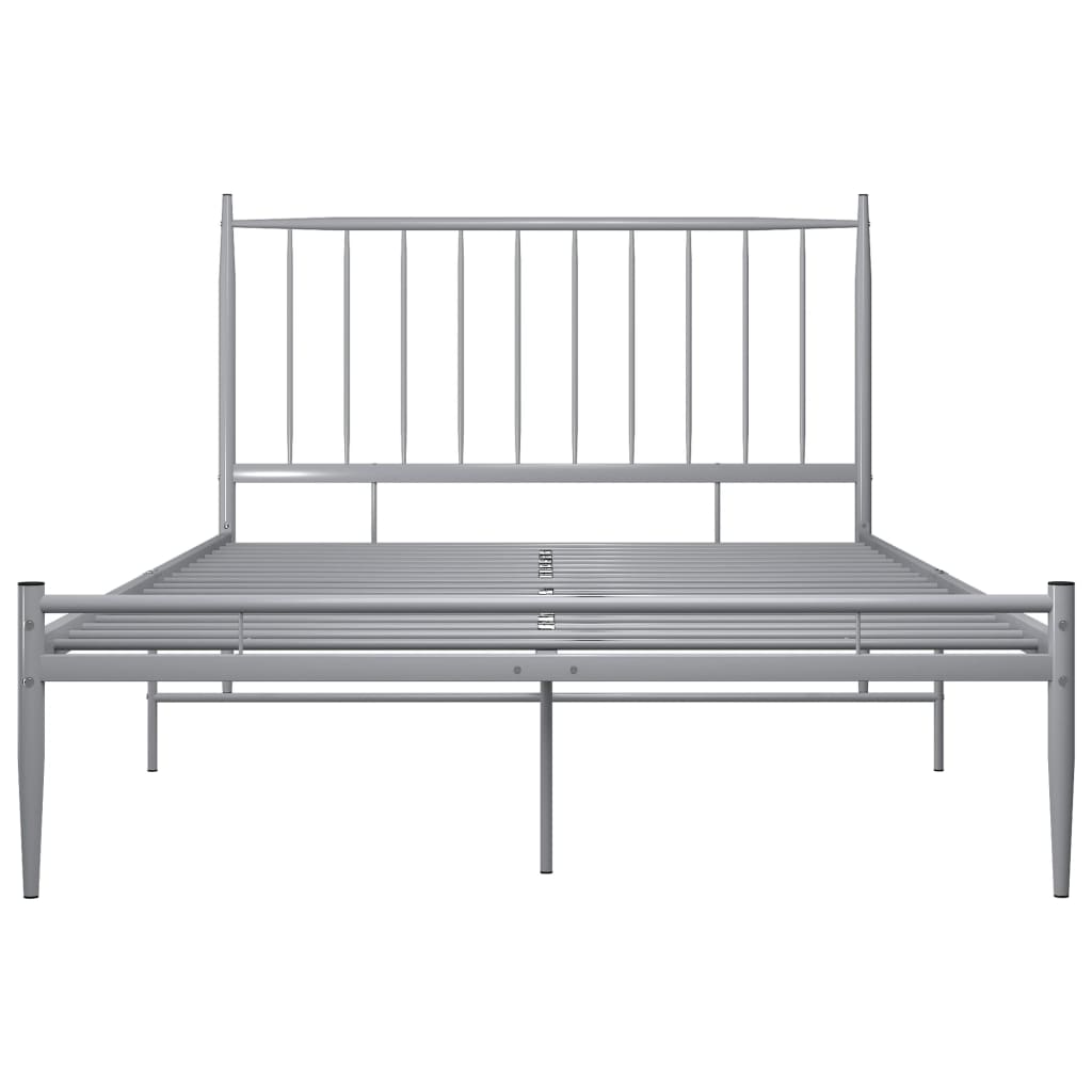 vidaXL Estructura de cama sin colchón metal gris 120x200 cm