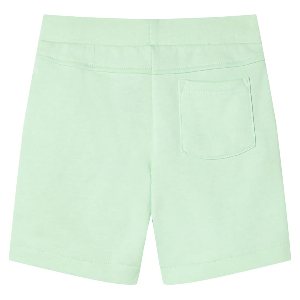 Pantalones cortos infantiles con cordón verde chillón 116