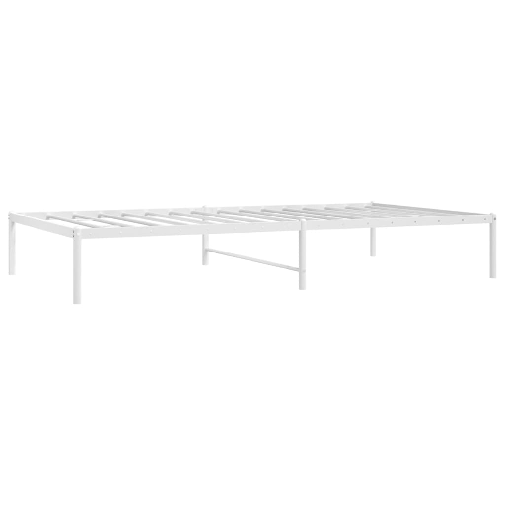 vidaXL Estructura de cama sin colchón metal blanco 75x190 cm