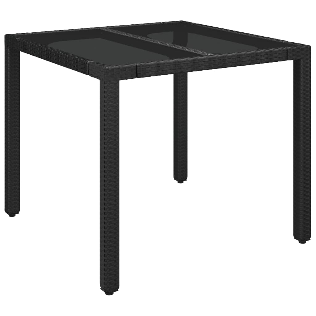 vidaXL Set de muebles jardín 5 pzas con cojines ratán sintético negro