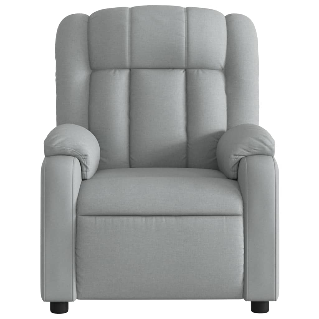 vidaXL Sillón reclinable de tela gris claro