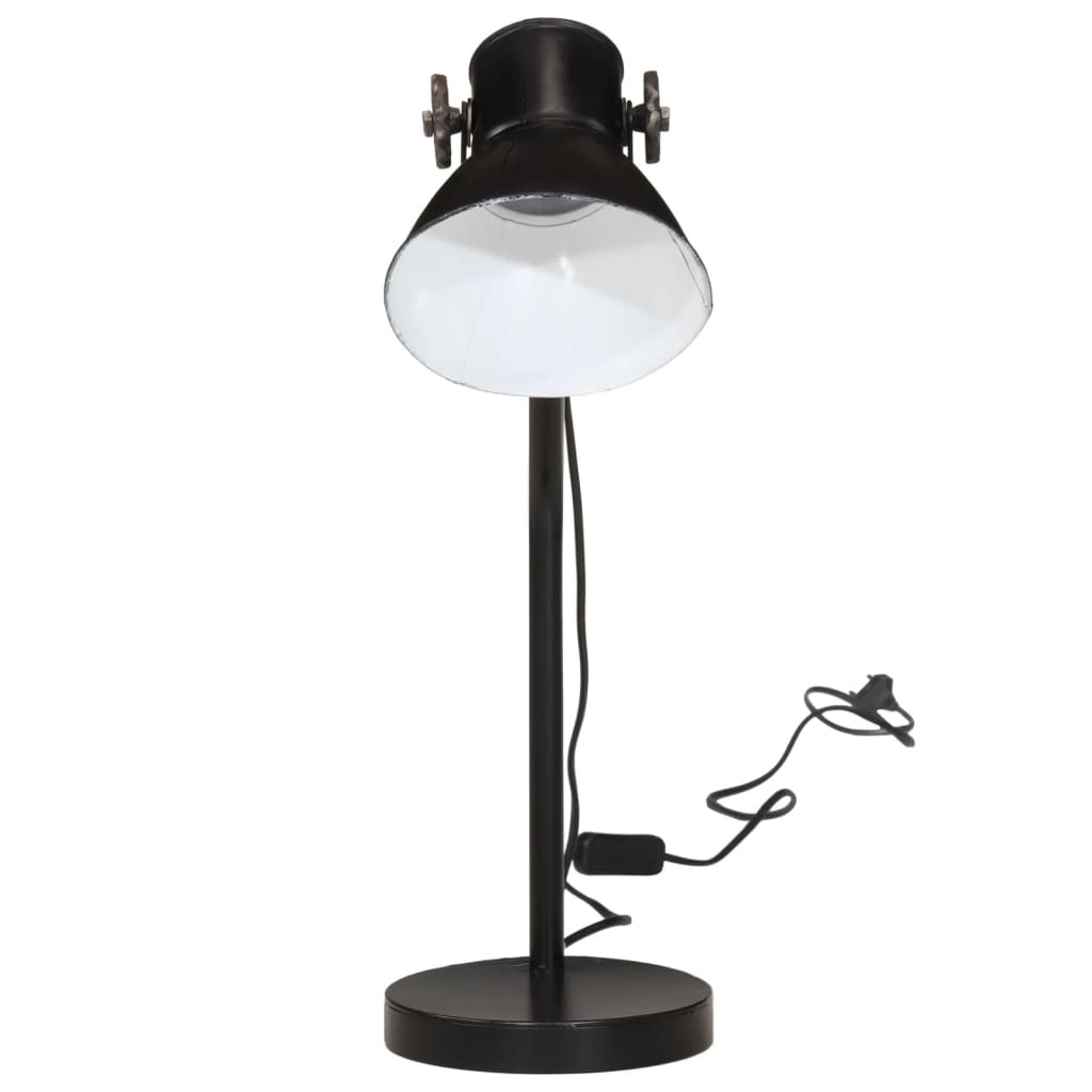 vidaXL Lámpara de escritorio negra 25 W E27 17x17x60 cm