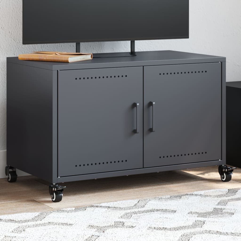 vidaXL Mueble de TV acero gris antracita 68x39x43,5 cm