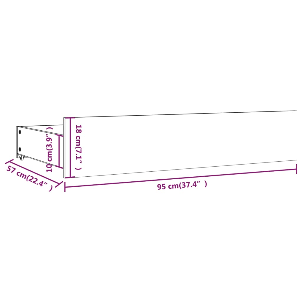 vidaXL Estructura de cama con cajones blanco 180x200 cm