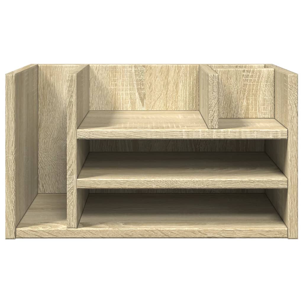 vidaXL Organizador escritorio madera color roble Sonoma 44,5x24x25 cm