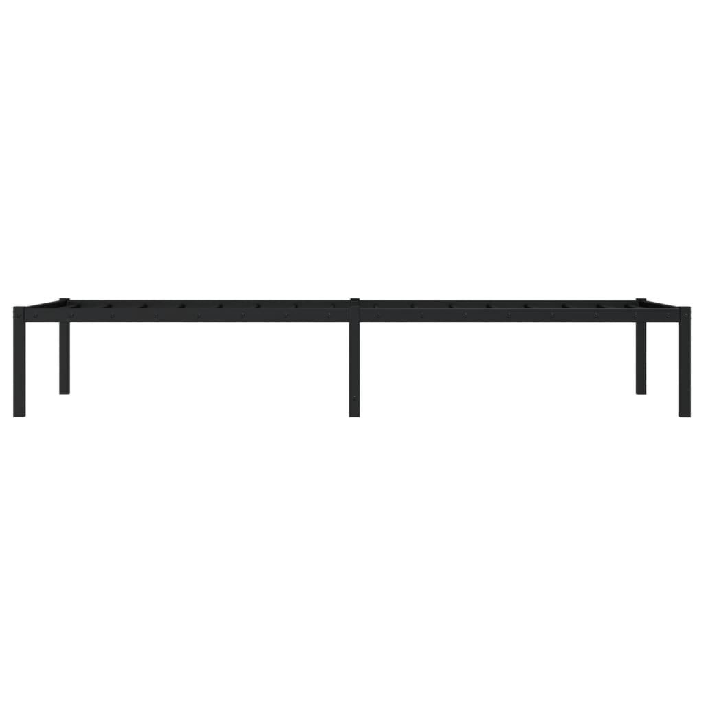 vidaXL Estructura de cama metal negro 75x190 cm