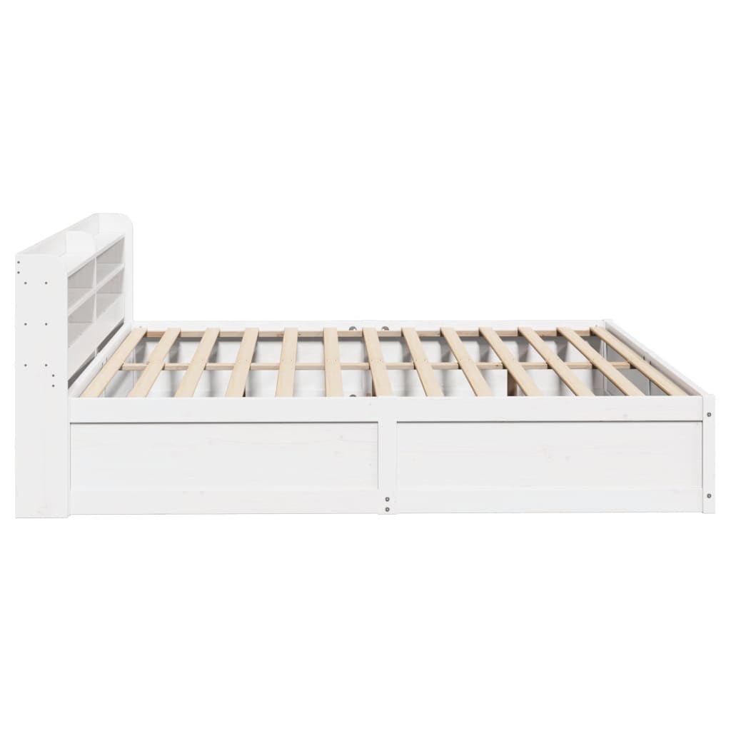 vidaXL Estructura de cama con cabecero madera de pino blanco 200x200cm