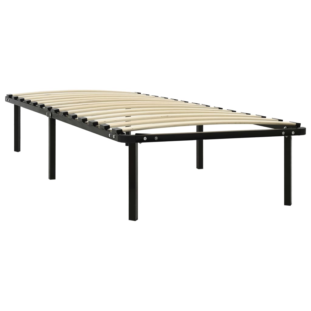 vidaXL Estructura de cama de metal negro 90x200 cm