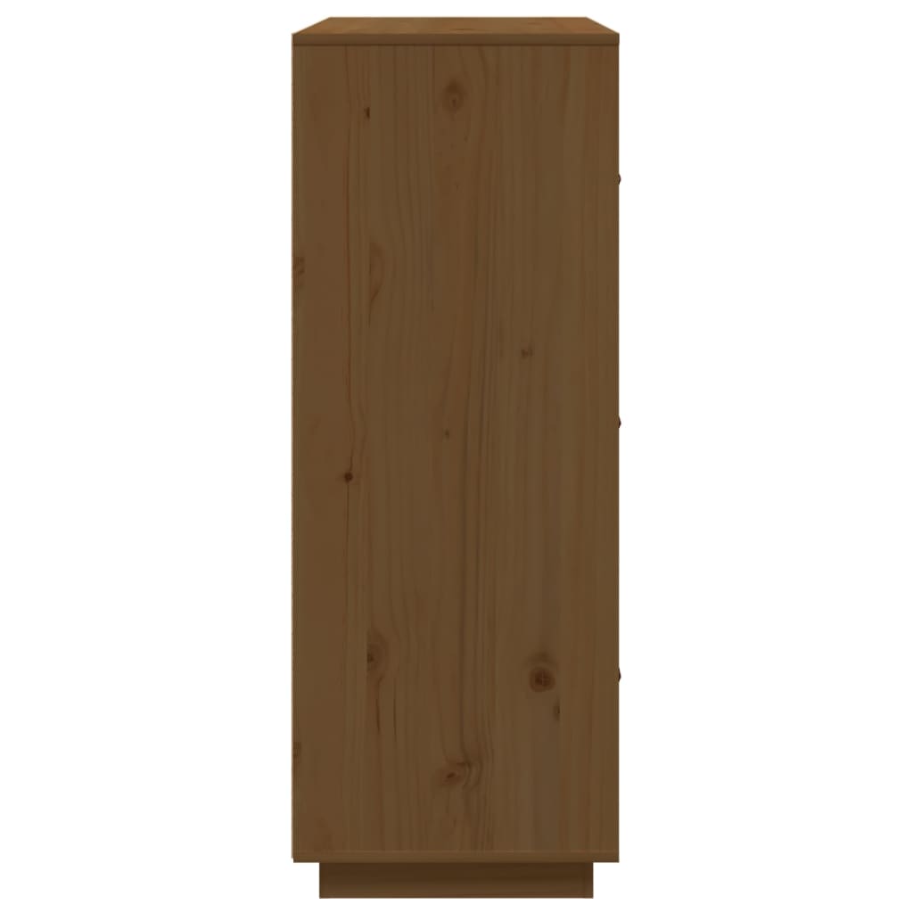 vidaXL Aparador de madera maciza de pino marrón miel 67x40x108,5 cm