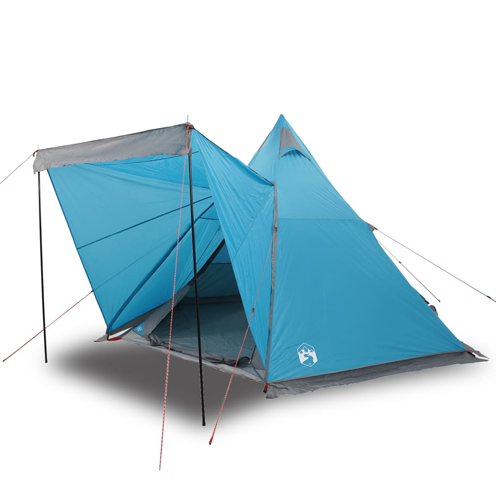 vidaXL Tienda de campaña familiar tipi 6 personas impermeable azul