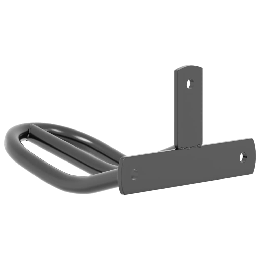 vidaXL Soporte de bridas de pared de hierro negro